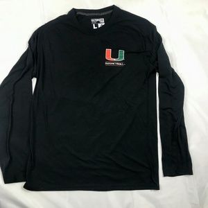 Adidas T-Shirt Long Sleeve U Miami Hurricanes LG